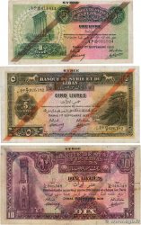 1, 5 et 10 Livres Lot SYRIA  1939 P.040c, P.041c et P.042d G
