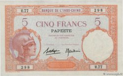 5 Francs TAHITI  1936 P.11c SC+