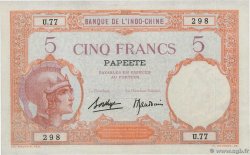 5 Francs TAHITI  1936 P.11c fST+