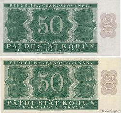 50 Korun Lot CZECHOSLOVAKIA  1950 P.071a/b UNC