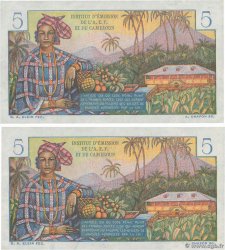 5 Francs Bougainville Consécutifs AFRIQUE ÉQUATORIALE FRANÇAISE  1957 P.28 NEUF