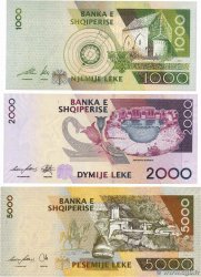 500 au 5000 Lekë Lot ALBANIA  2007 P.69, P.74b et P.75a UNC-