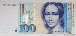 100 Deutsche Mark GERMAN FEDERAL REPUBLIC  1996 P.46