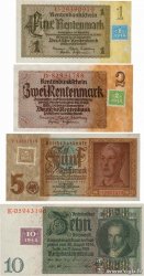 1 Deutsche Mark au 10 Deutsche Mark Lot DEUTSCHE DEMOKRATISCHE REPUBLIK  1948 P.01 au P.04b