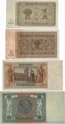 1 Deutsche Mark au 10 Deutsche Mark Lot DEUTSCHE DEMOKRATISCHE REPUBLIK  1948 P.01 au P.04b fST+