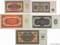 5 au 100 Deutsche Mark Lot REPUBBLICA DEMOCRATICA TEDESCA  1955 P.17 et P.21a AU