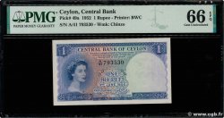 1 Rupee CEYLON  1952 P.049