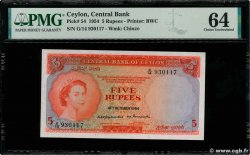 5 Rupees CEYLON  1954 P.054