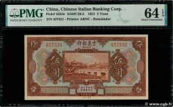 5 Yuan CHINA  1921 PS.0254r SC+