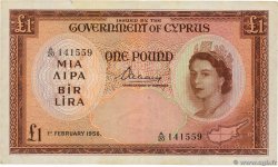 1 Pound CYPRUS  1956 P.35a VF