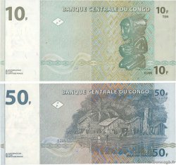 10 Francs Petit numéro REPUBBLICA DEMOCRATICA DEL CONGO  1997 P.087a et P.089a q.FDC