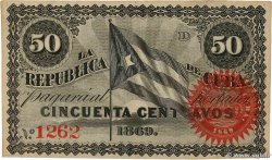 50 Centavos CUBA  1869 P.054 XF+