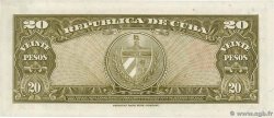 20 Pesos Petit numéro CUBA  1949 P.080a SC+
