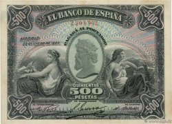500 Pesetas ESPAÑA  1907 P.060a BC+