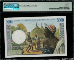 5000 Francs WEST AFRICAN STATES  1976 P.604Hk AU