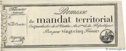 25 Francs sans série Vérificateur FRANCIA  1796 Ass.59v EBC
