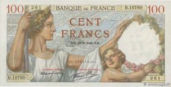 100 Francs SULLY FRANKREICH  1940 F.26.29
