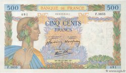 500 Francs LA PAIX FRANKREICH  1941 F.32.23