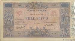 1000 Francs BLEU ET ROSE FRANCIA  1891 F.36.03 q.BB