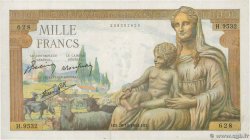 1000 Francs DÉESSE DÉMÉTER FRANCIA  1943 F.40.38