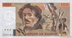 100 Francs DELACROIX imprimé en continu FRANCIA  1991 F.69bis.03a1a FDC