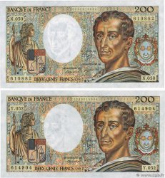 200 Francs MONTESQUIEU Lot FRANCE  1987 F.70.07 UNC-