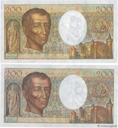 200 Francs MONTESQUIEU Lot FRANCIA  1987 F.70.07 SC+