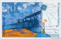 50 Francs SAINT-EXUPÉRY Modifié Petit numéro FRANCE  1996 F.73.02 UNC