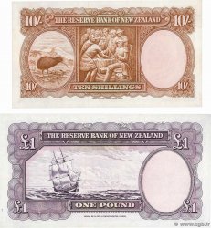 10 Shillings et 1 Pound Lot NUEVA ZELANDA
  1960 P.158d et 159d SC
