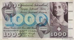 1000 Francs SWITZERLAND  1957 P.52b F+