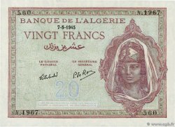 20 Francs ALGÉRIE  1945 P.092b