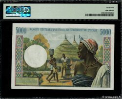 5000 Francs WEST AFRIKANISCHE STAATEN  1959 P.005 fST+
