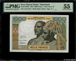 1000 Francs WEST AFRIKANISCHE STAATEN  1961 P.503Eb fST