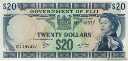 20 Dollars FIDSCHIINSELN  1969 P.063a VZ