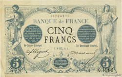 5 Francs NOIR FRANCIA  1872 F.01.11 MBC