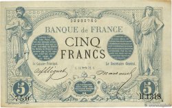 5 Francs NOIR FRANCE  1872 F.01.12 pr.TTB