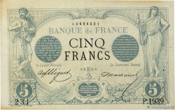 5 Francs NOIR FRANCE  1873 F.01.15 VF