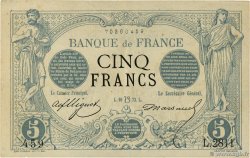 5 Francs NOIR FRANCE  1873 F.01.20 pr.SUP