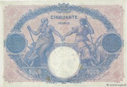 50 Francs BLEU ET ROSE FRANCIA  1915 F.14.28 q.SPL
