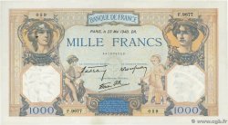 1000 Francs CÉRÈS ET MERCURE type modifié FRANCE  1940 F.38.47 XF