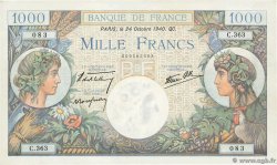 1000 Francs COMMERCE ET INDUSTRIE FRANKREICH  1940 F.39.01 VZ