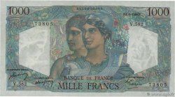 1000 Francs MINERVE ET HERCULE FRANKREICH  1949 F.41.28 fST+