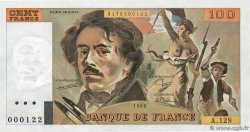 100 Francs DELACROIX modifié Petit numéro FRANKREICH  1988 F.69.12A128 ST