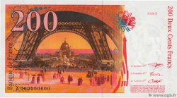 200 Francs EIFFEL Spécimen FRANKREICH  1995 F.75.01Spn fST+