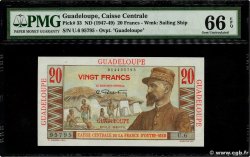 20 Francs Émile Gentil Numéro spécial GUADELOUPE  1946 P.33 ST