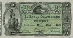 1 Peso GUATEMALA  1900 PS.121b fST+