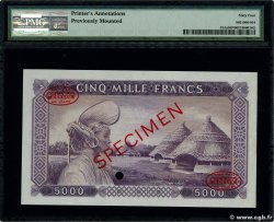 5000 Francs Spécimen GUINEA  1960 P.15As fST+