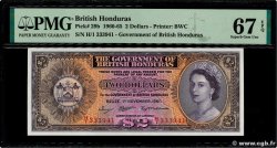 2 Dollars BRITISH HONDURAS  1961 P.29b ST