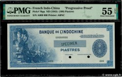 100 Piastres Épreuve INDOCINA FRANCESE  1945 P.078p AU
