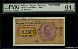 10 Francs Spécimen KATANGA  1960 P.05s fST+